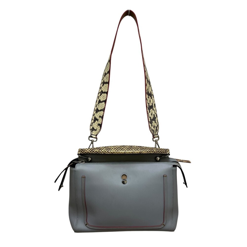 Fendi DotCom satchel bag Python Snake Shoulder Bag - image 1